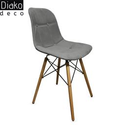 Image of صندلی مدرن پایه چوبی ایفلی کفی پارچه ای مدل آریو