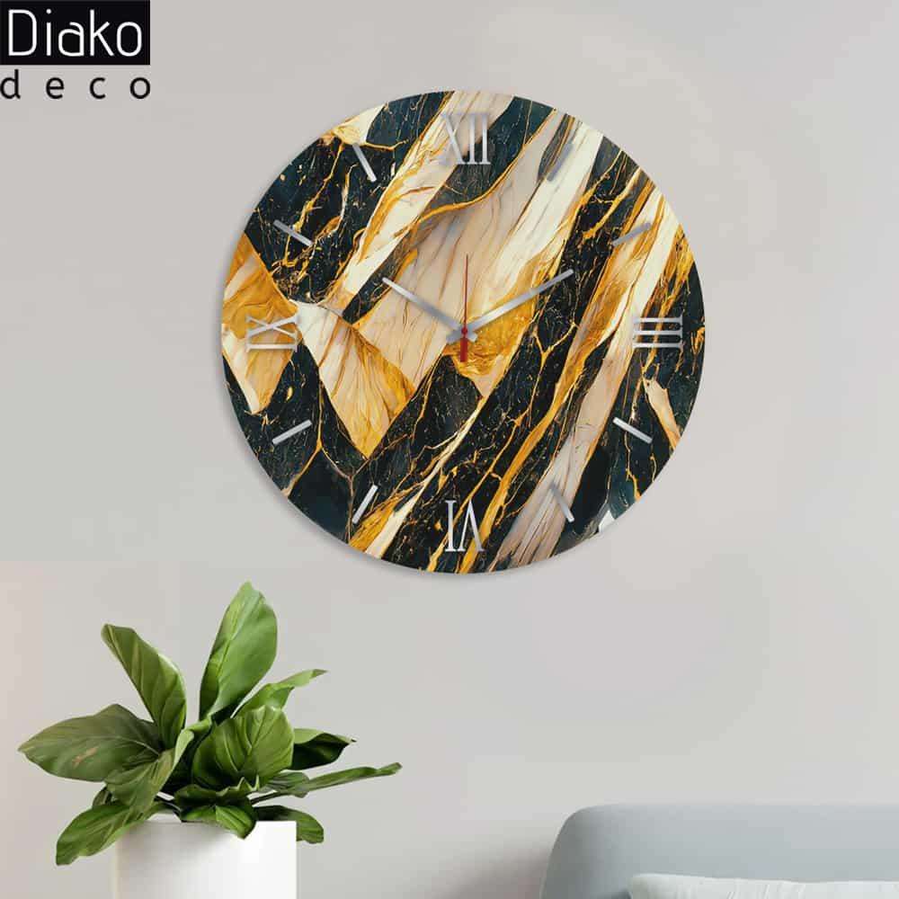ساعت دیواری مدرن طرح ماربل کد DK-3