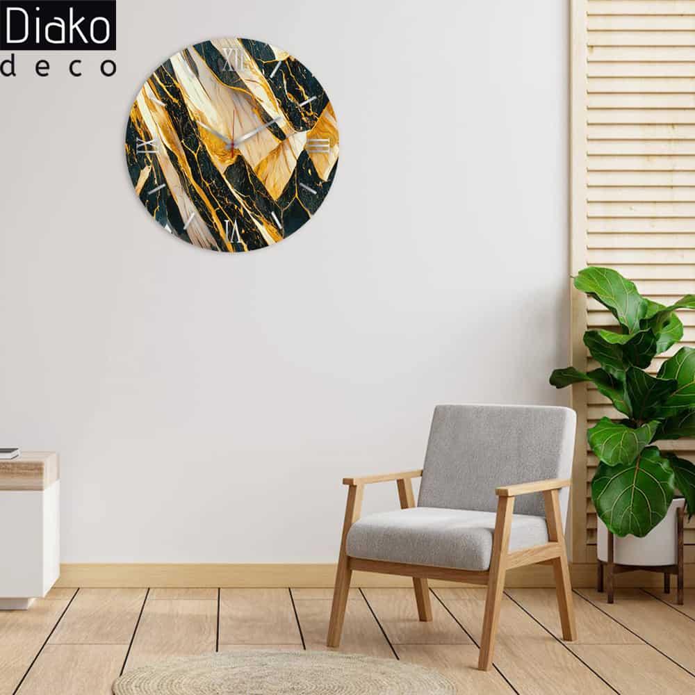 عکس محصول ساعت دیواری مدرن طرح ماربل کد DK-3