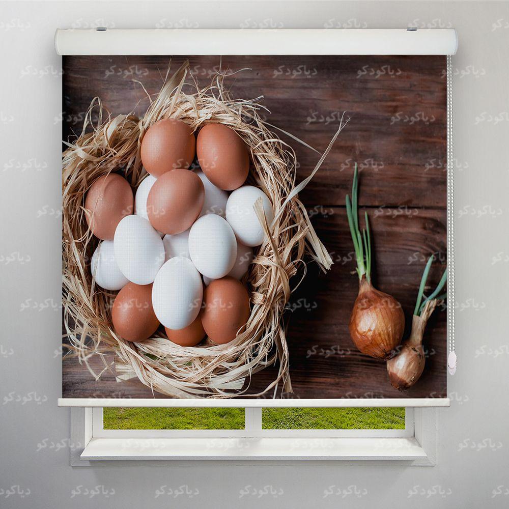 عکس محصول پرده شید طرح تخم مرغ کد FOD-16