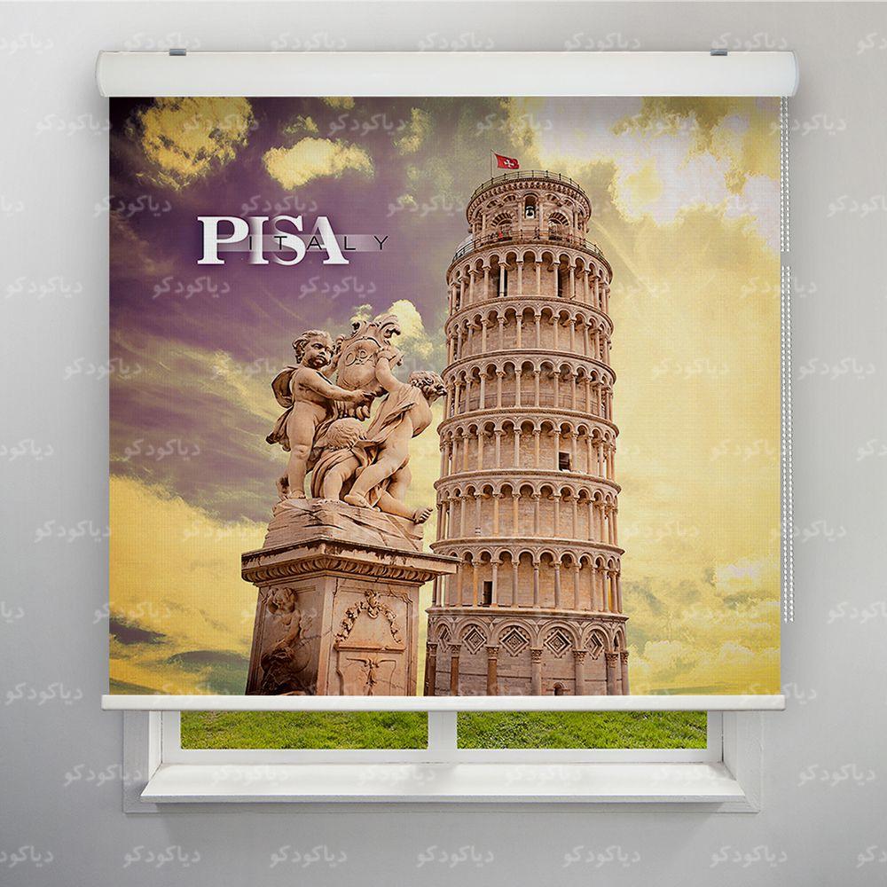 عکس محصول پرده شید طرح شهر روم برج پیزا کد CIT-13