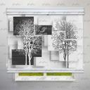 پرده شب و روز طرح سه بعدی درخت سیاه و سفید کد TRD-10