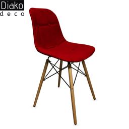 Image of صندلی مدرن پایه چوبی ایفلی کفی پارچه ای مدل آریو