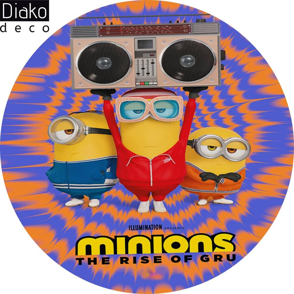 عکس محصول میز مدرن کودک مدل پایه چوبی طرح مینیون کد DT-01