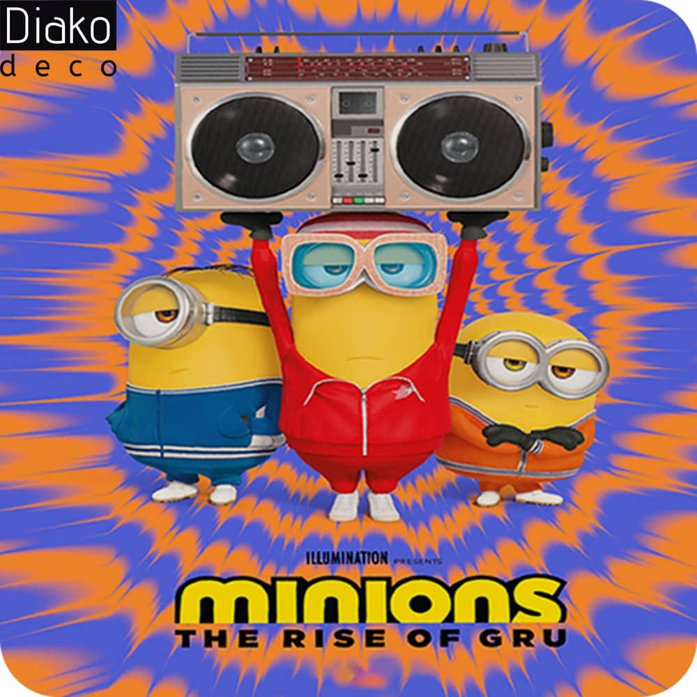 عکس محصول میز مدرن کودک مدل پایه چوبی طرح مینیون کد DT-01