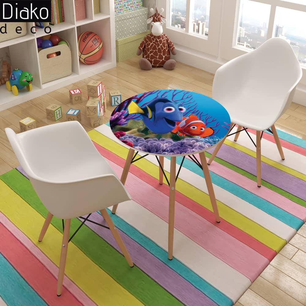 عکس محصول میز مدرن کودک مدل پایه چوبی طرح در جستجو نمو کد DT-11