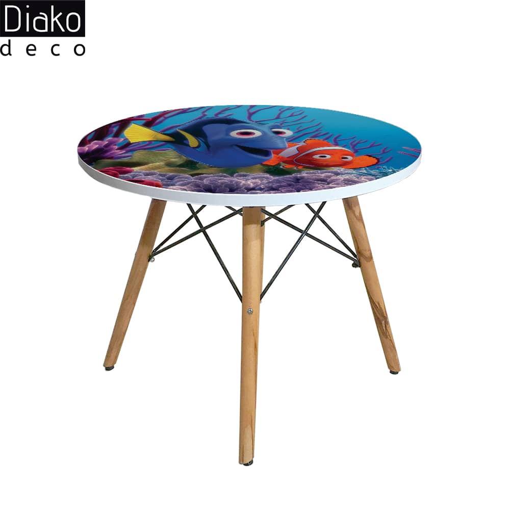 عکس محصول میز مدرن کودک مدل پایه چوبی طرح در جستجو نمو کد DT-11