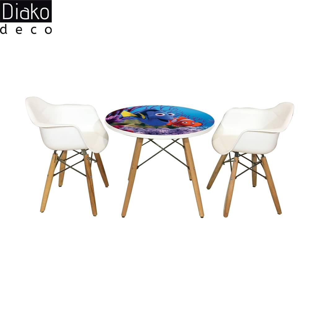 عکس محصول میز مدرن کودک مدل پایه چوبی طرح در جستجو نمو کد DT-11