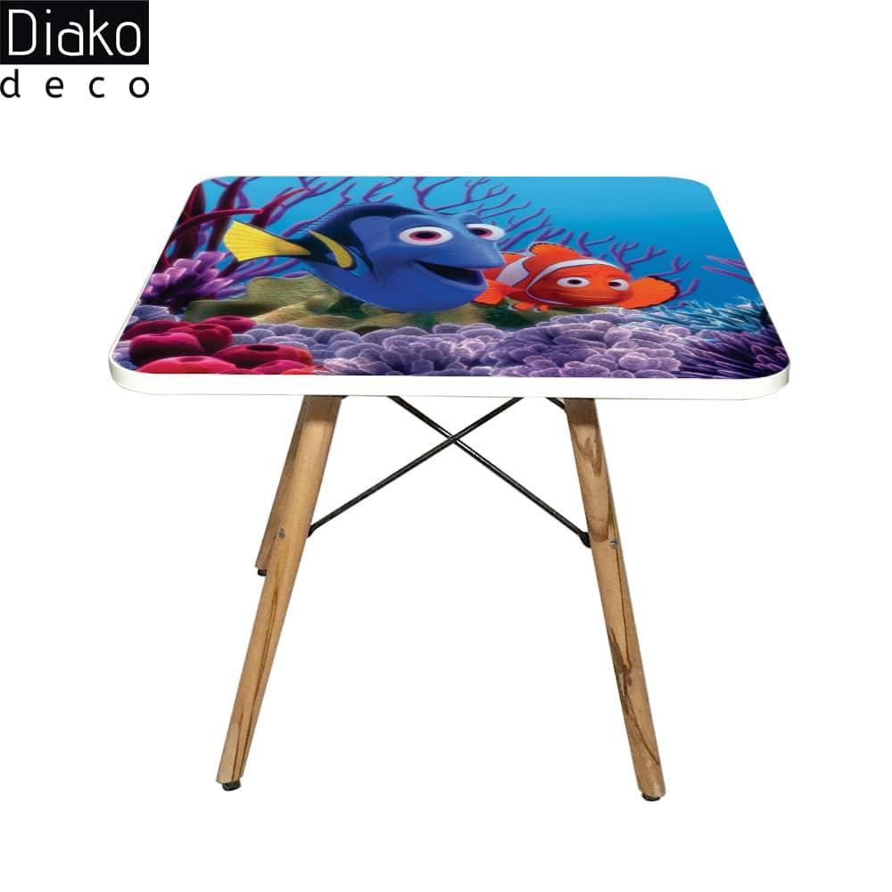 عکس محصول میز مدرن کودک مدل پایه چوبی طرح در جستجو نمو کد DT-11