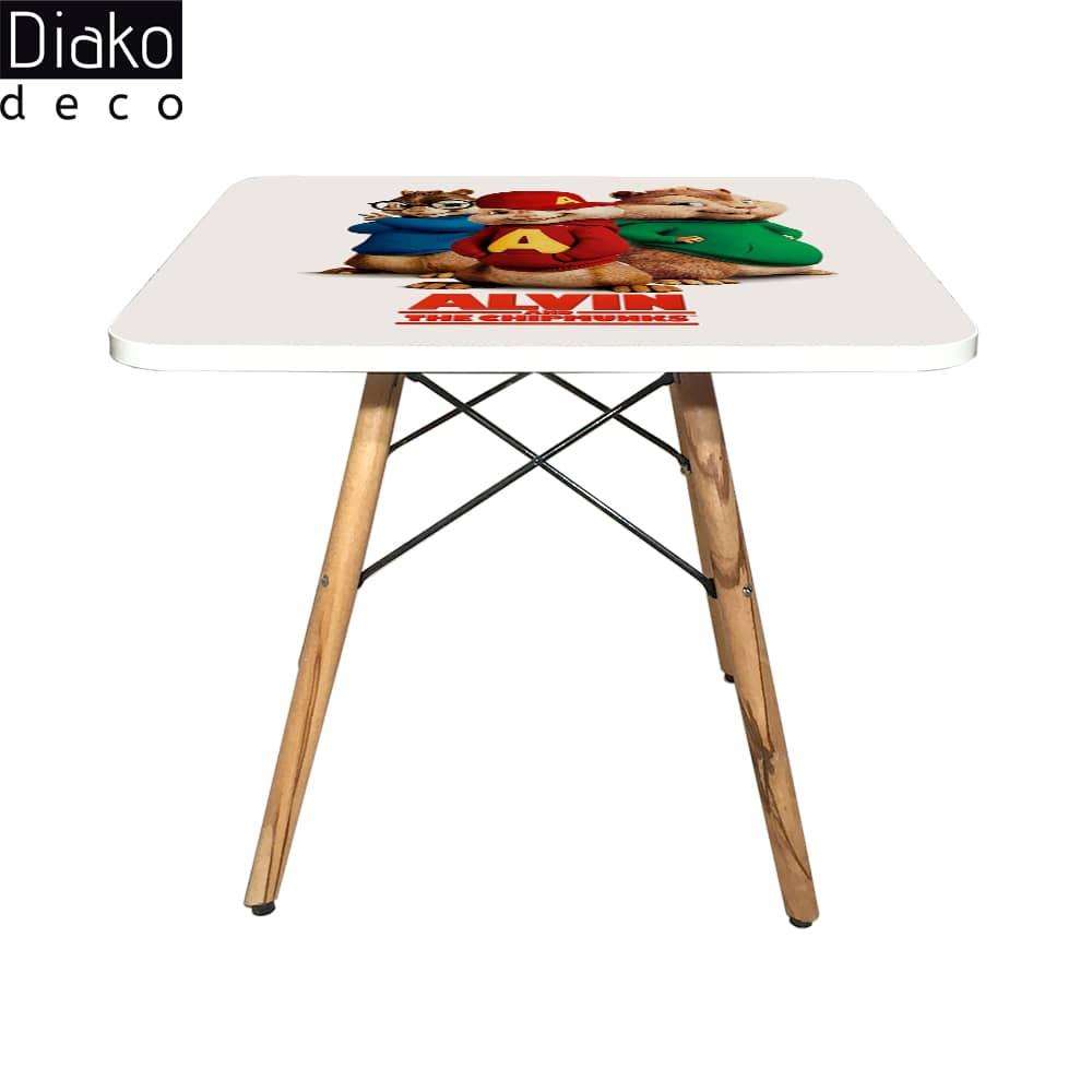 عکس محصول میز مدرن کودک مدل پایه چوبی طرح آلوین و دوستان کد DT-16