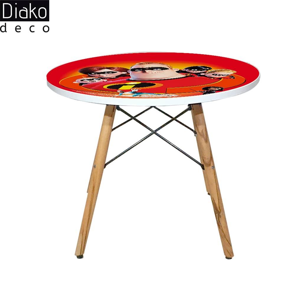 عکس محصول میز مدرن کودک مدل پایه چوبی طرح شگفت انگیزان کد DT-19