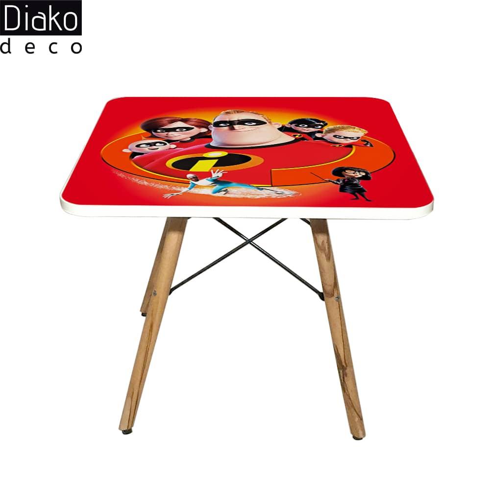 عکس محصول میز مدرن کودک مدل پایه چوبی طرح شگفت انگیزان کد DT-19