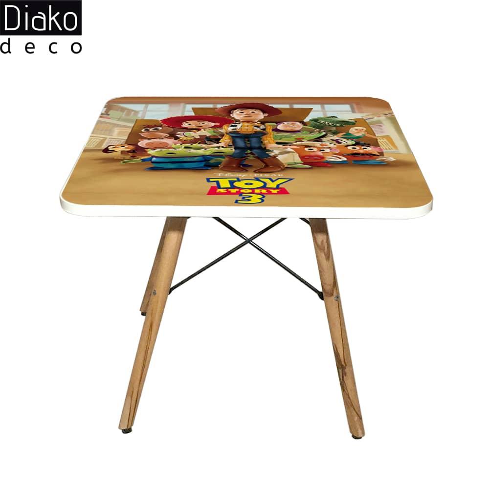 عکس محصول میز مدرن کودک مدل پایه چوبی طرح  داستان اسباب بازی کد DT-21