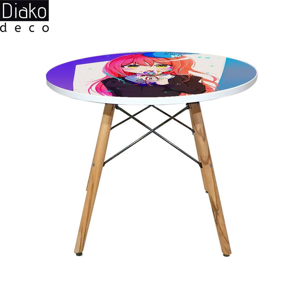 عکس محصول میز مدرن کودک مدل پایه چوبی طرح انیمه کد DT-22