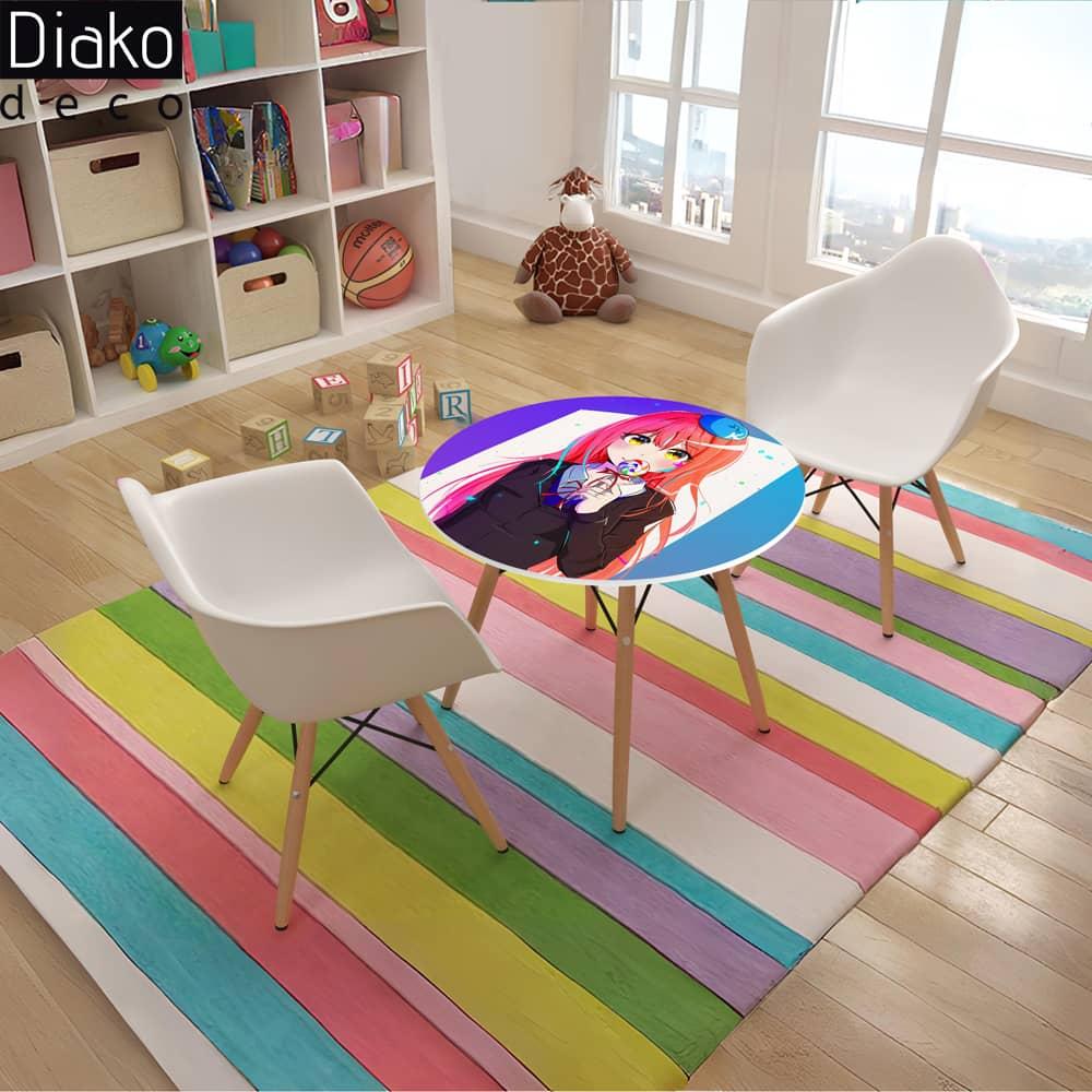 عکس محصول میز مدرن کودک مدل پایه چوبی طرح انیمه کد DT-22