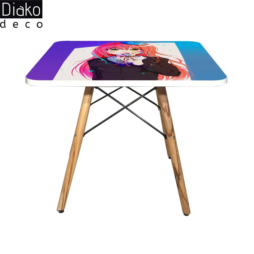 عکس محصول میز مدرن کودک مدل پایه چوبی طرح انیمه کد DT-22