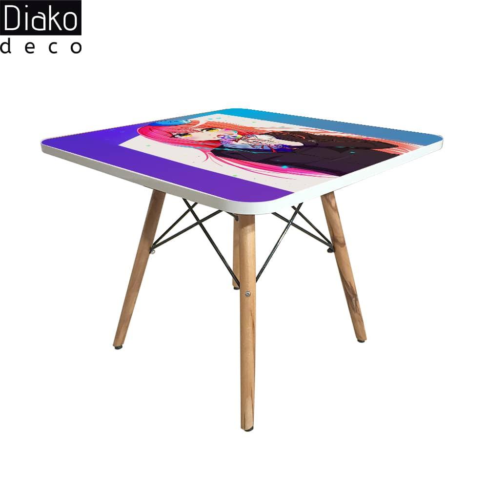 عکس محصول میز مدرن کودک مدل پایه چوبی طرح انیمه کد DT-22