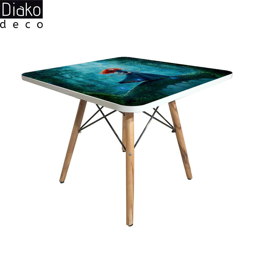 عکس محصول میز مدرن کودک مدل پایه چوبی طرح Brave کد DT-23