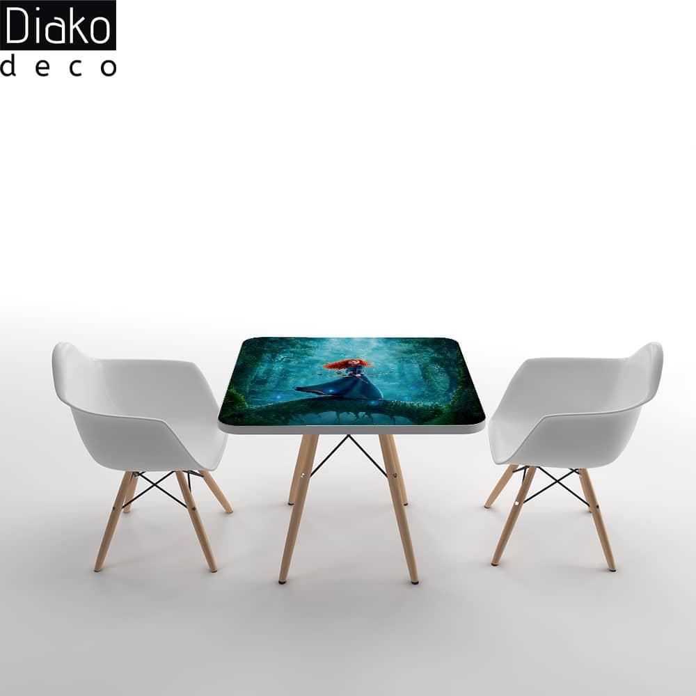 عکس محصول میز مدرن کودک مدل پایه چوبی طرح Brave کد DT-23