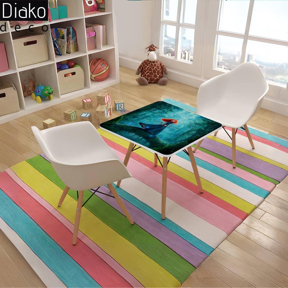 عکس محصول میز مدرن کودک مدل پایه چوبی طرح Brave کد DT-23