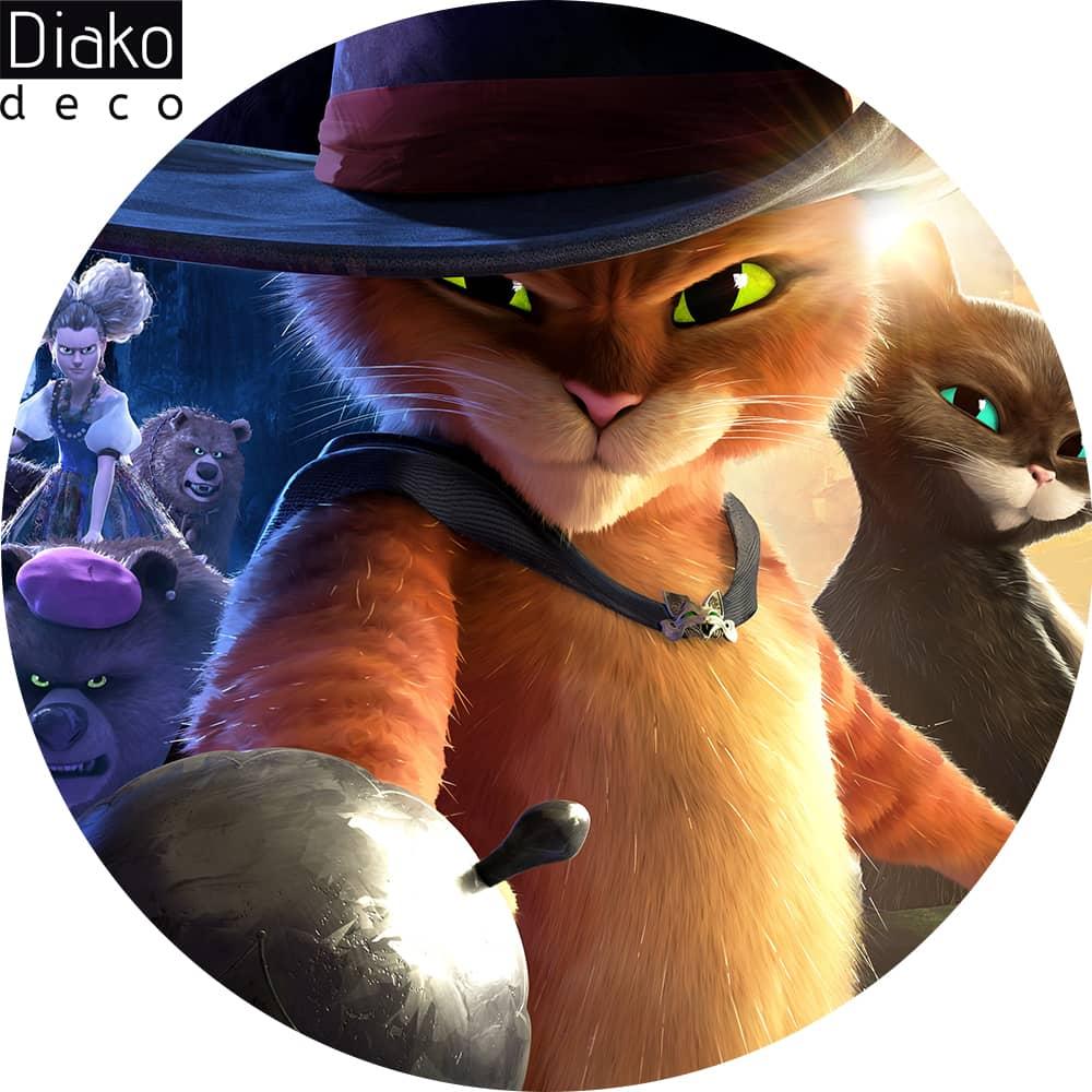 عکس محصول میز مدرن کودک مدل پایه چوبی طرح گربه چکمهپوش کد DT-25