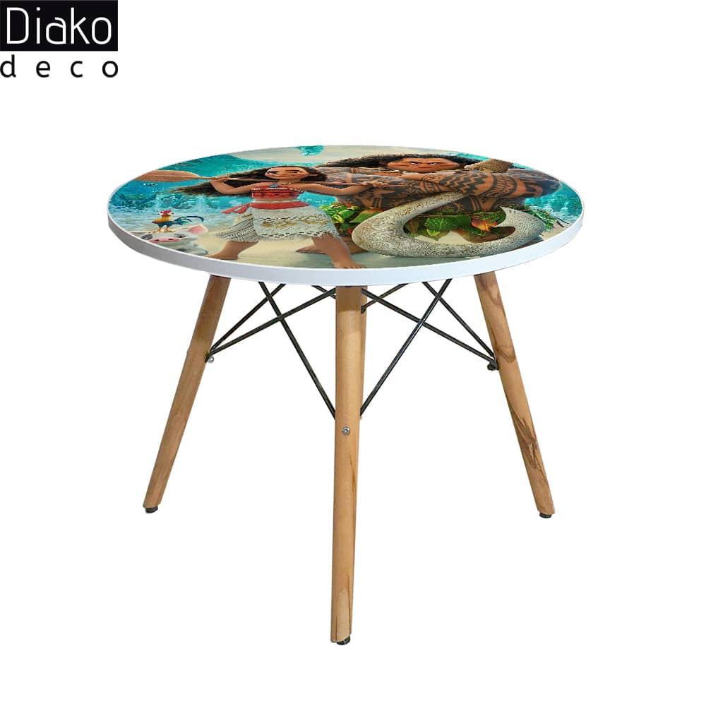 عکس محصول میز مدرن کودک مدل پایه چوبی طرح Moana کد DT-26