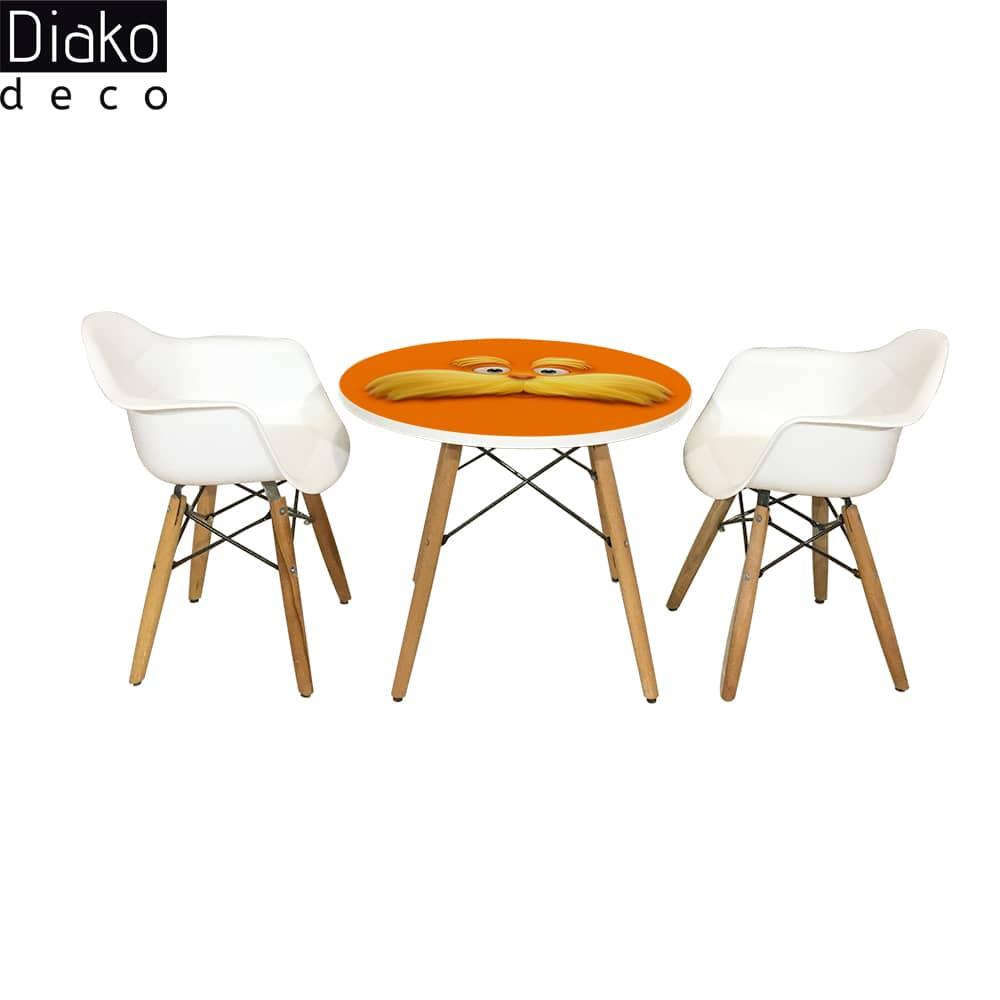 عکس محصول میز مدرن کودک مدل پایه چوبی طرح لوراکس کد DT-28