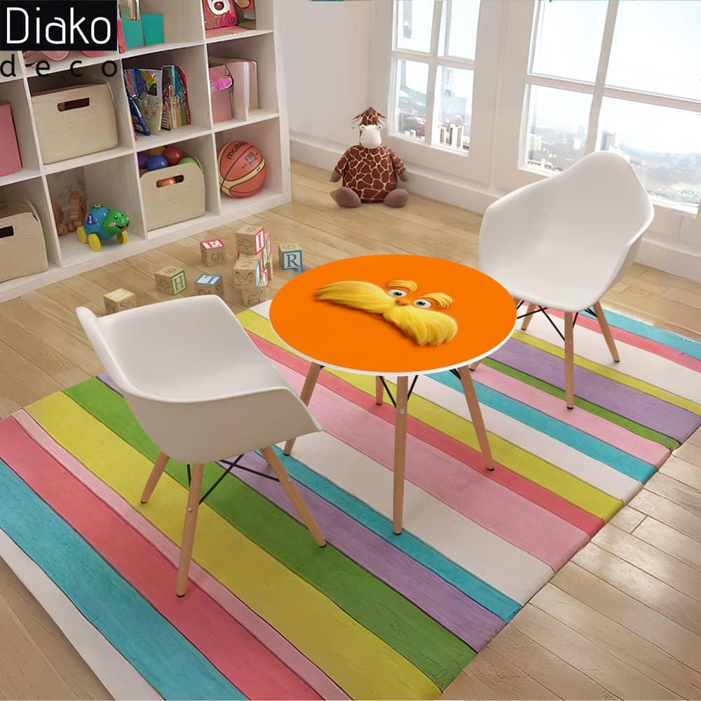عکس محصول میز مدرن کودک مدل پایه چوبی طرح لوراکس کد DT-28