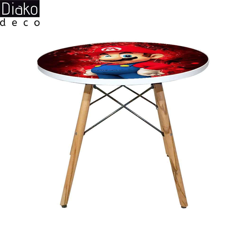 عکس محصول میز مدرن کودک مدل پایه چوبی طرح سوپر ماریو کد DT-29
