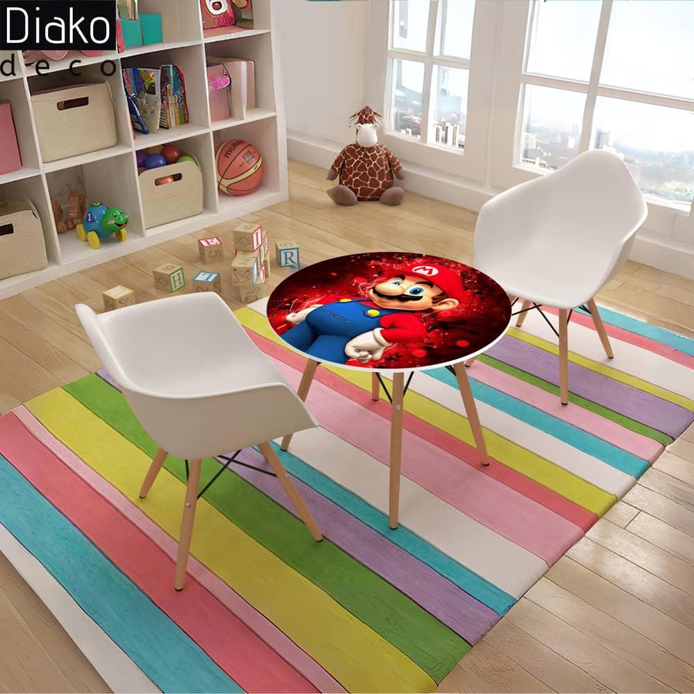 عکس محصول میز مدرن کودک مدل پایه چوبی طرح سوپر ماریو کد DT-29