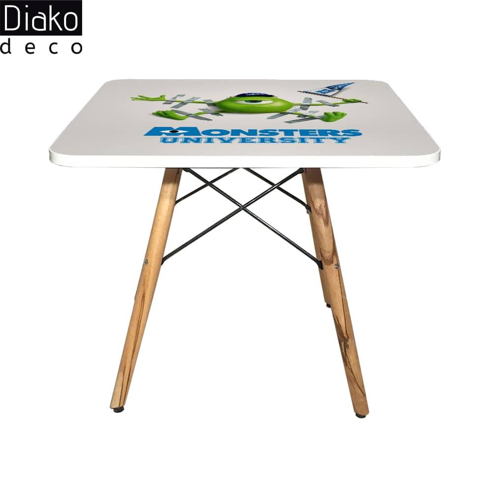 عکس محصول میز مدرن کودک مدل پایه چوبی طرح هیولا کد DT-04