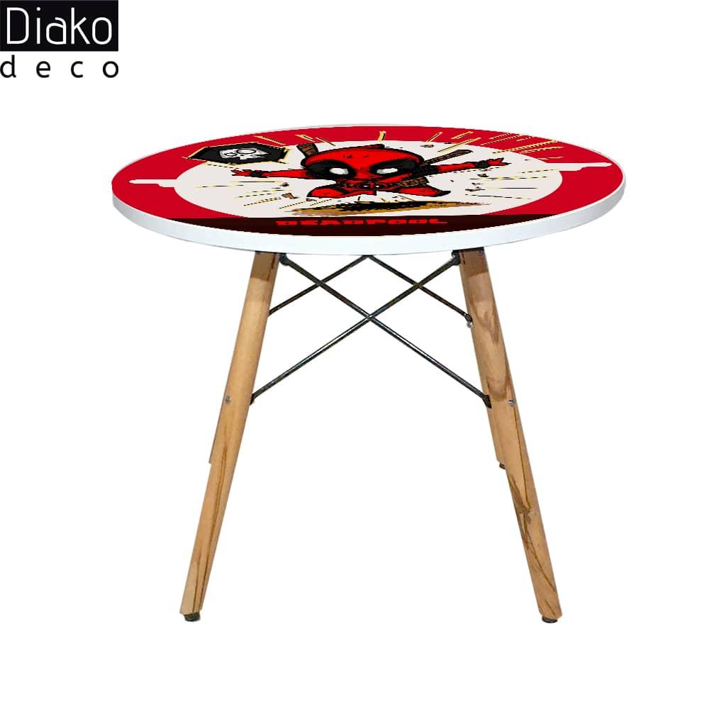 عکس محصول میز مدرن کودک مدل پایه چوبی طرح ددپول کد DT-05