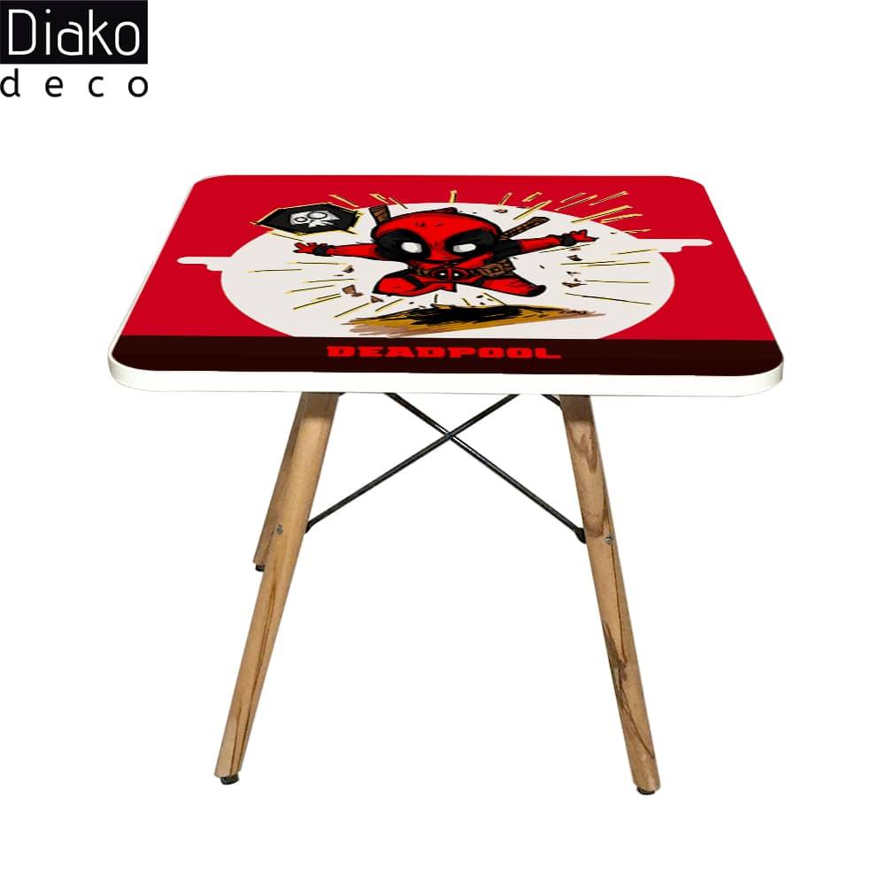 عکس محصول میز مدرن کودک مدل پایه چوبی طرح ددپول کد DT-05