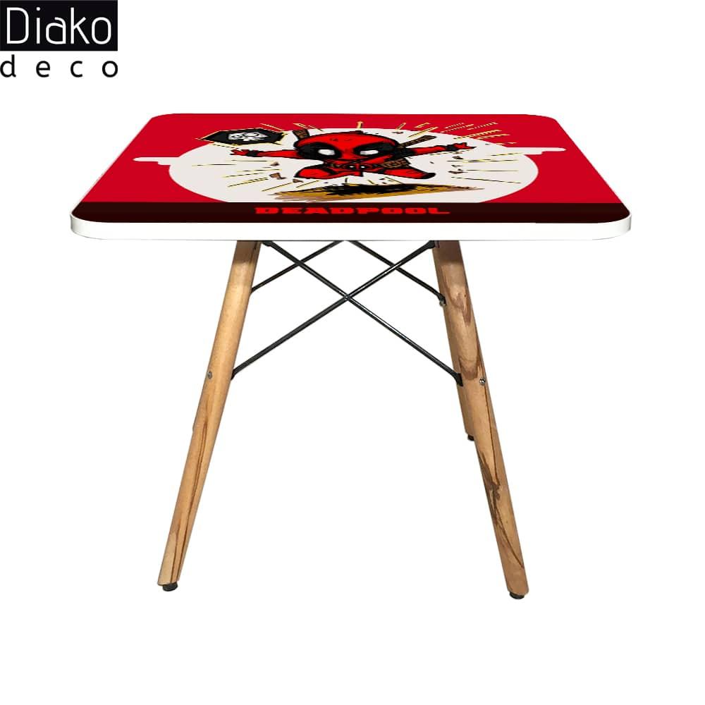 عکس محصول میز مدرن کودک مدل پایه چوبی طرح ددپول کد DT-05