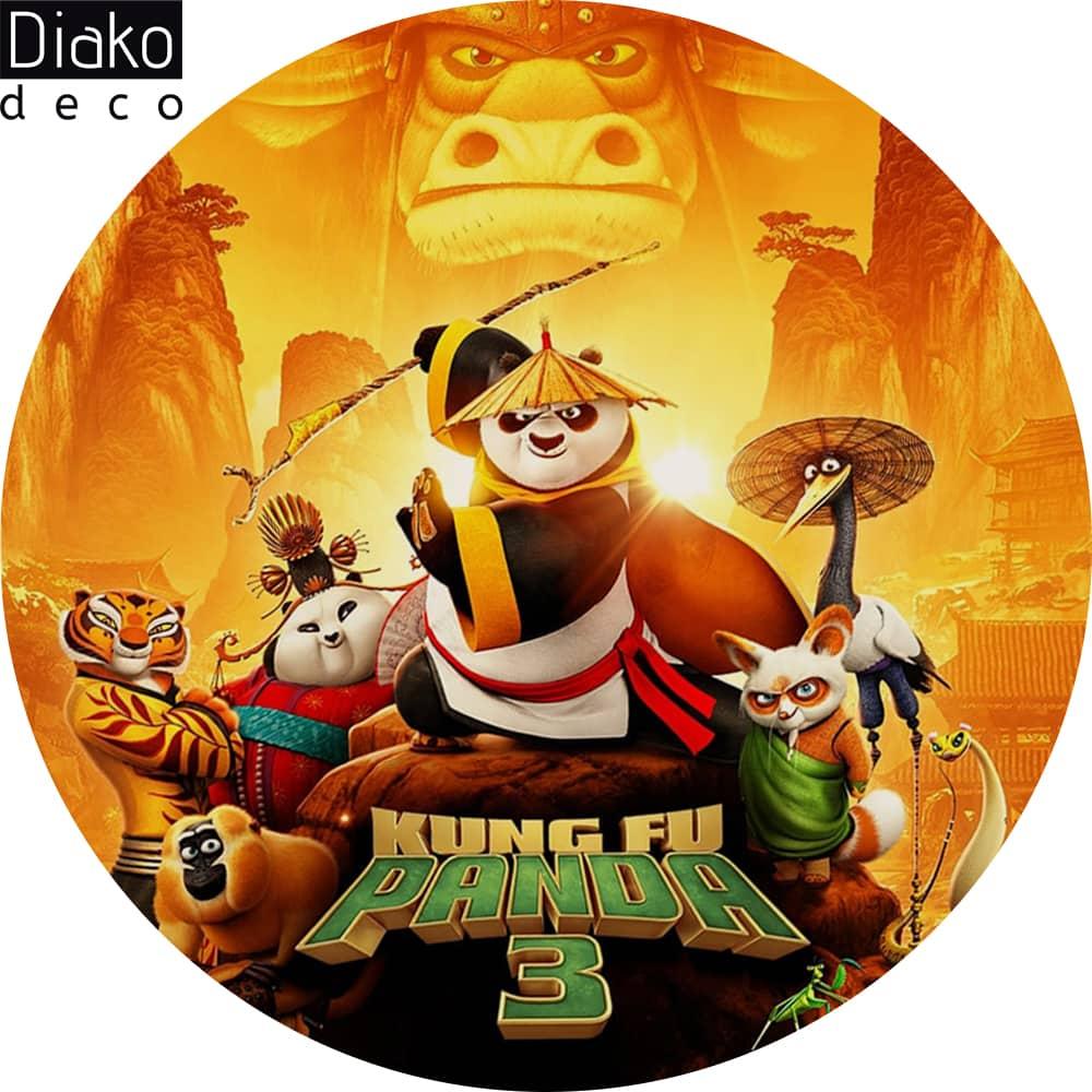 عکس محصول میز مدرن کودک مدل پایه چوبی طرح پاندای کونگ فو کار کد DT-06