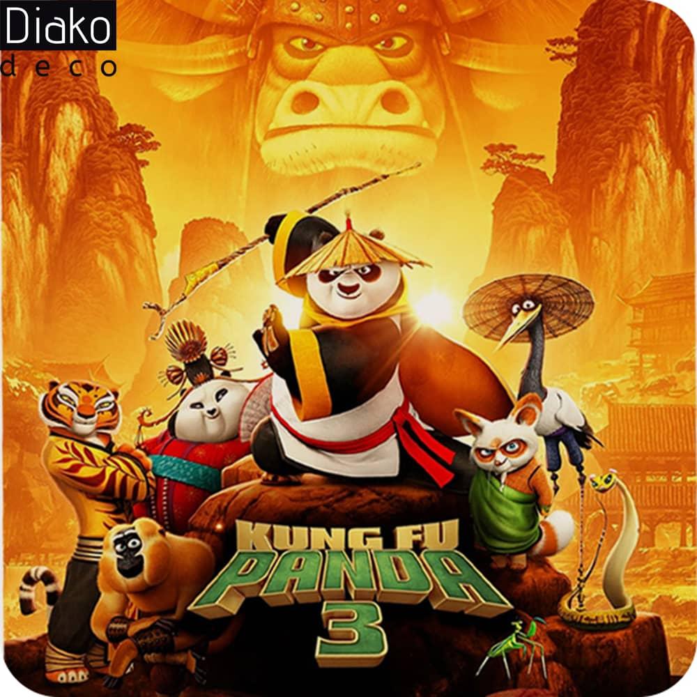 عکس محصول میز مدرن کودک مدل پایه چوبی طرح پاندای کونگ فو کار کد DT-06