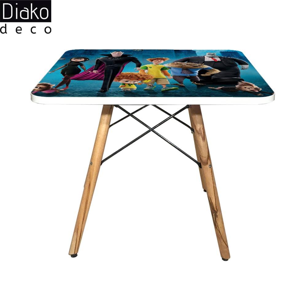 عکس محصول میز مدرن کودک مدل پایه چوبی طرح هتل ترانسلوانیا کد DT-09