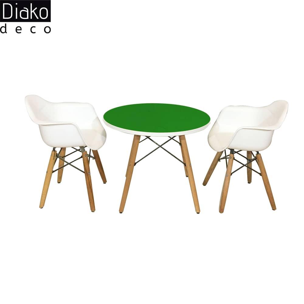 عکس محصول میز مدرن کودک مدل پایه چوبی صفحه سبز کد COL-02