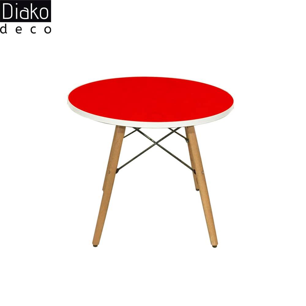 عکس محصول میز مدرن کودک مدل پایه چوبی صفحه قرمز کد COL-05