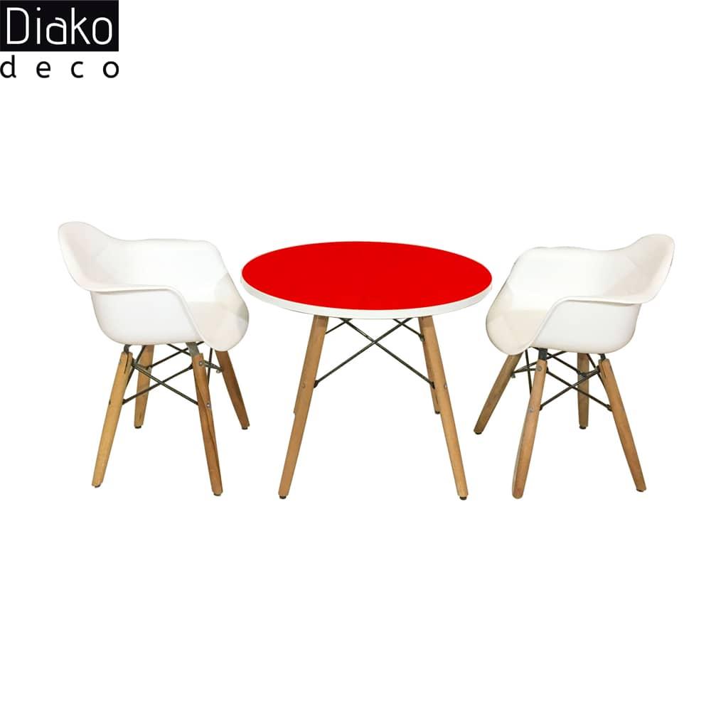 عکس محصول میز مدرن کودک مدل پایه چوبی صفحه قرمز کد COL-05