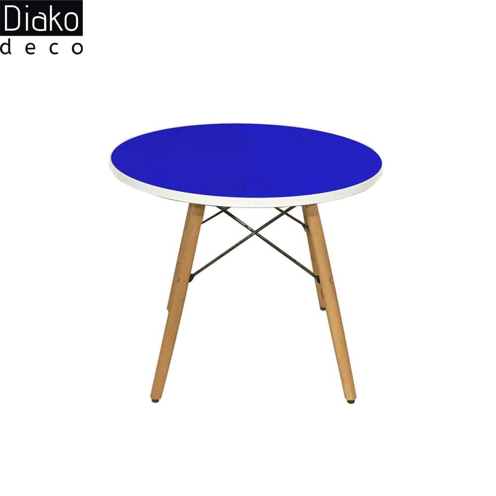 عکس محصول میز مدرن کودک مدل پایه چوبی صفحه آبی کد COL-07