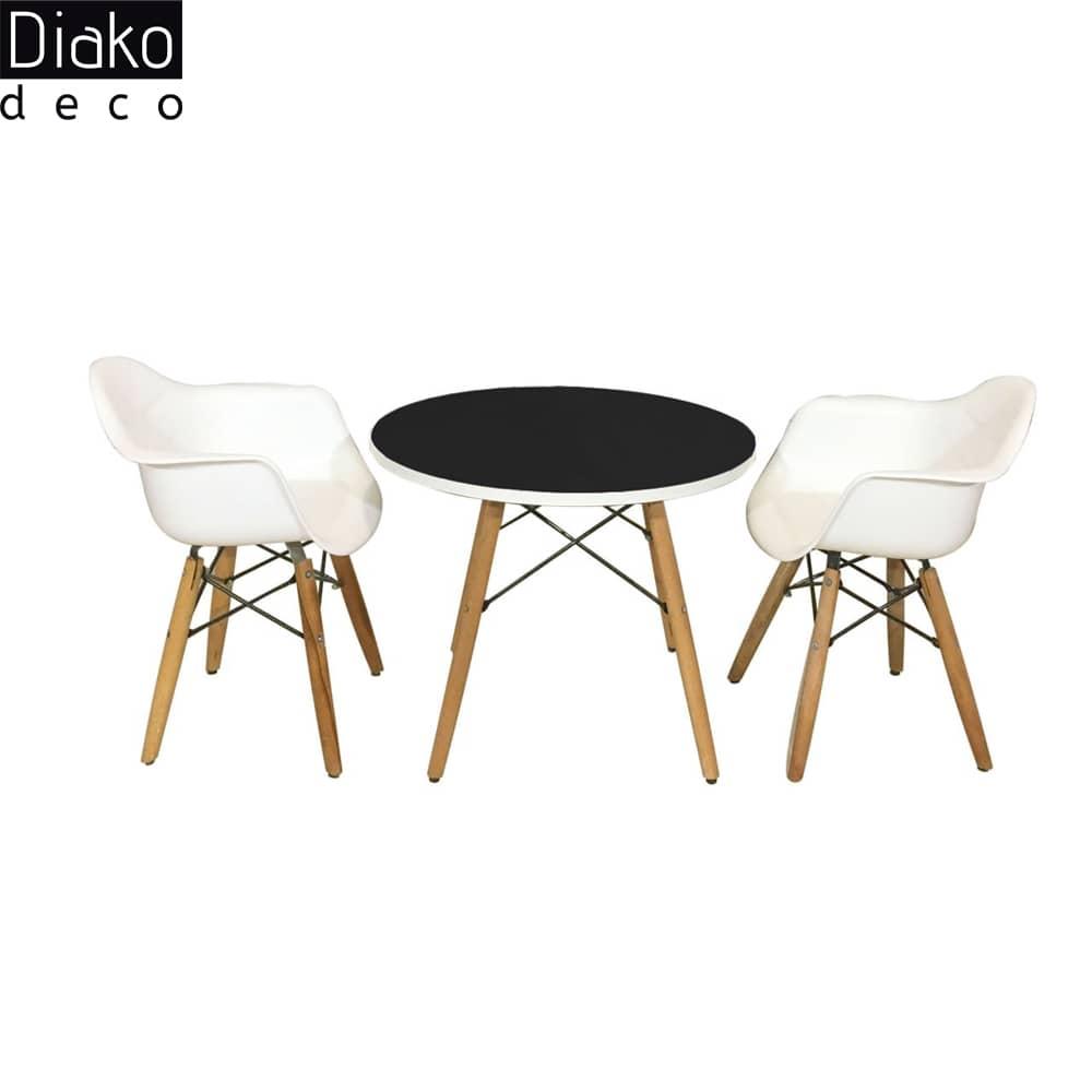 عکس محصول میز مدرن کودک مدل پایه چوبی صفحه مشکی کد COL-08