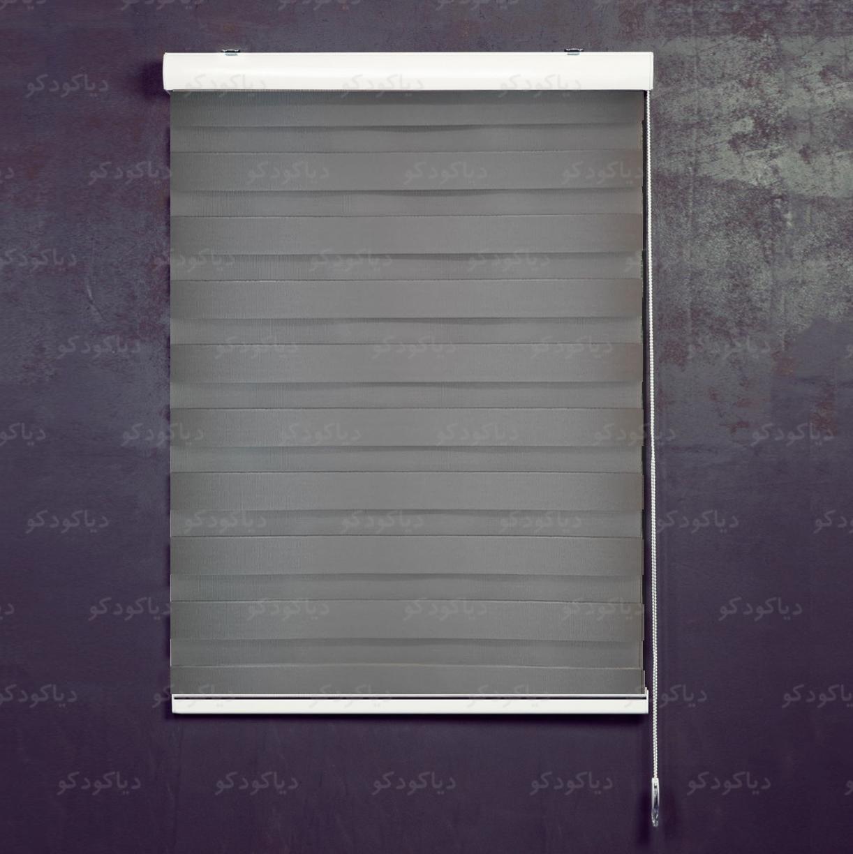 پرده زبرا طوسی رنگ