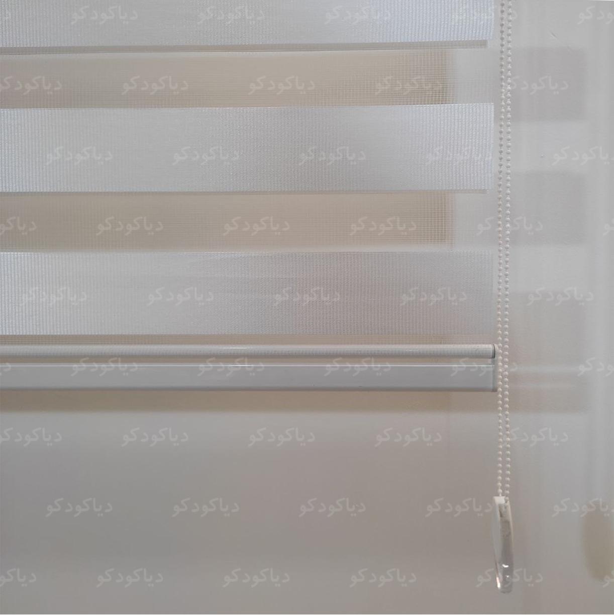 عکس محصول پرده زبرا ساده رنگ سفید کد SND-01