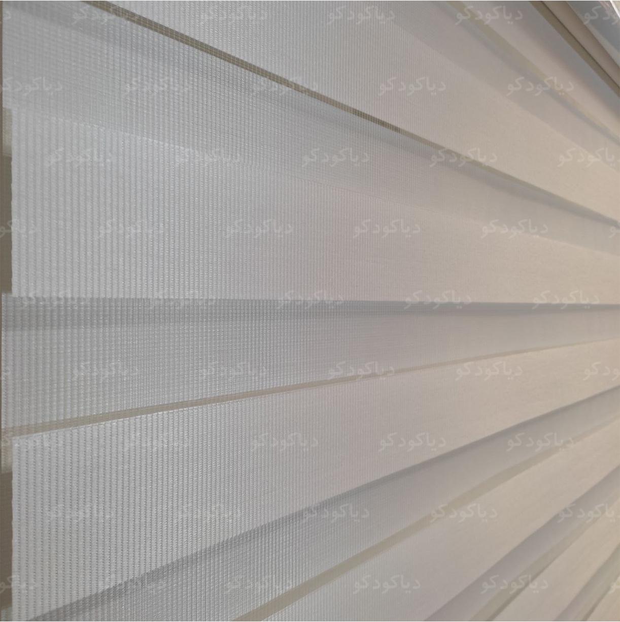 عکس محصول پرده زبرا ساده رنگ سفید کد SND-01