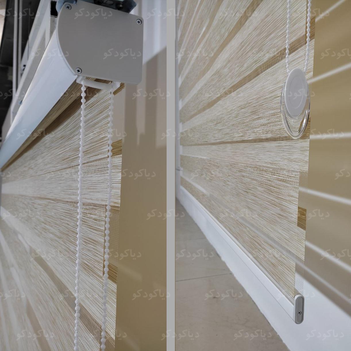 پرده زبرا طرح چوب رنگ کرم کد SND-02 پرده زبرا طرح چوب رنگ کرم کد SND-02