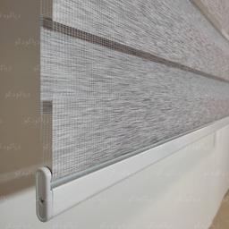 Image of پرده زبرا طرح چوب رنگ طوسی روشن کد SND-03