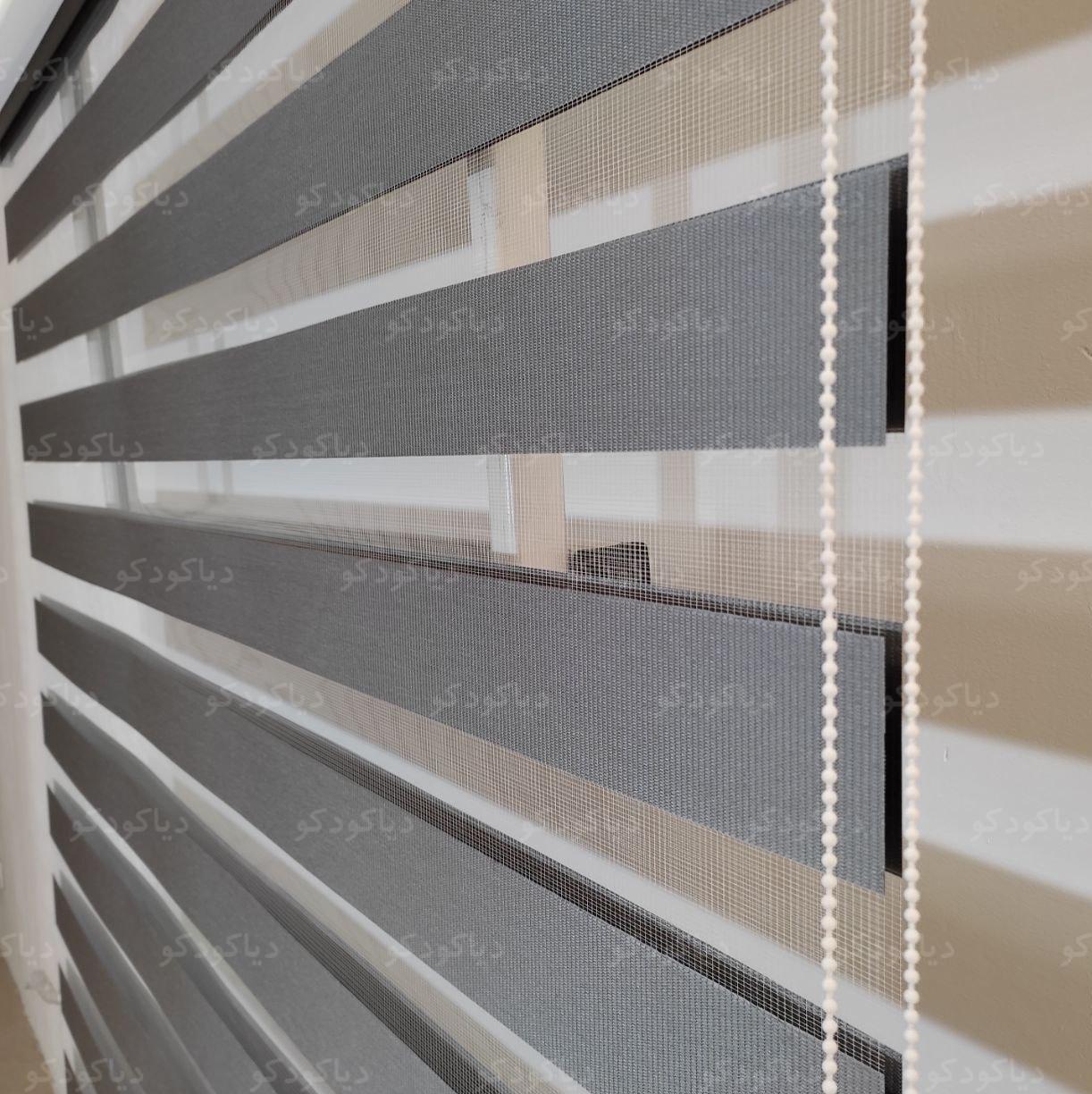 پرده زبرا ساده رنگ طوسی تیره کد SND-04 پرده زبرا ساده رنگ طوسی تیره کد SND-04