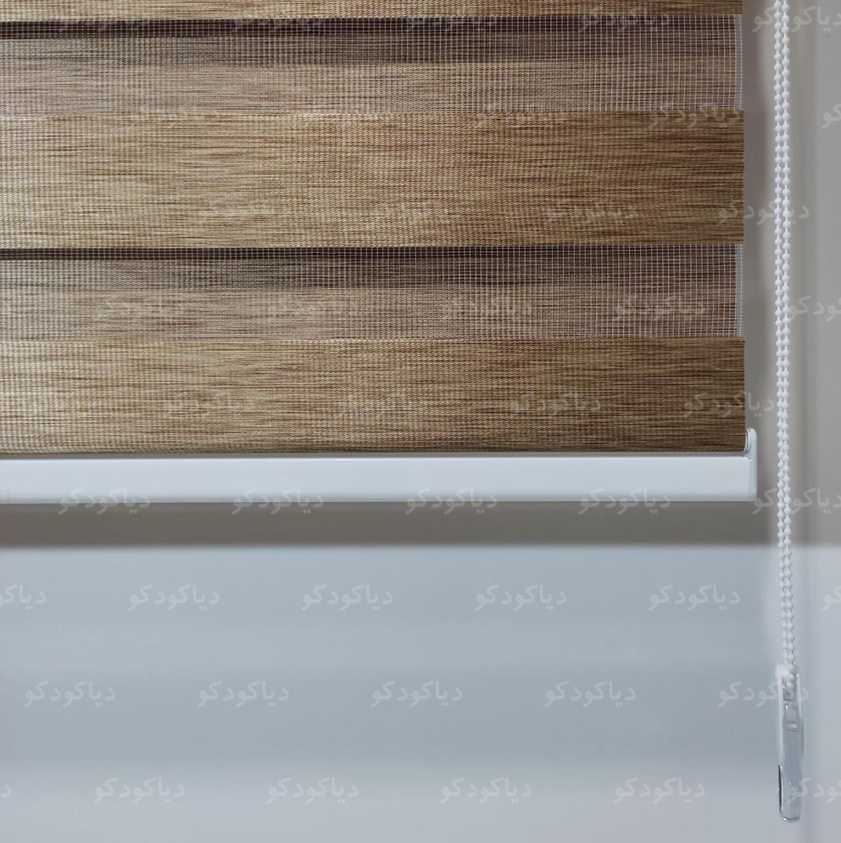 پرده زبرا طرح چوب رنگ قهوه ای روشن کد SND-06 پرده زبرا طرح چوب رنگ قهوه ای روشن کد SND-06