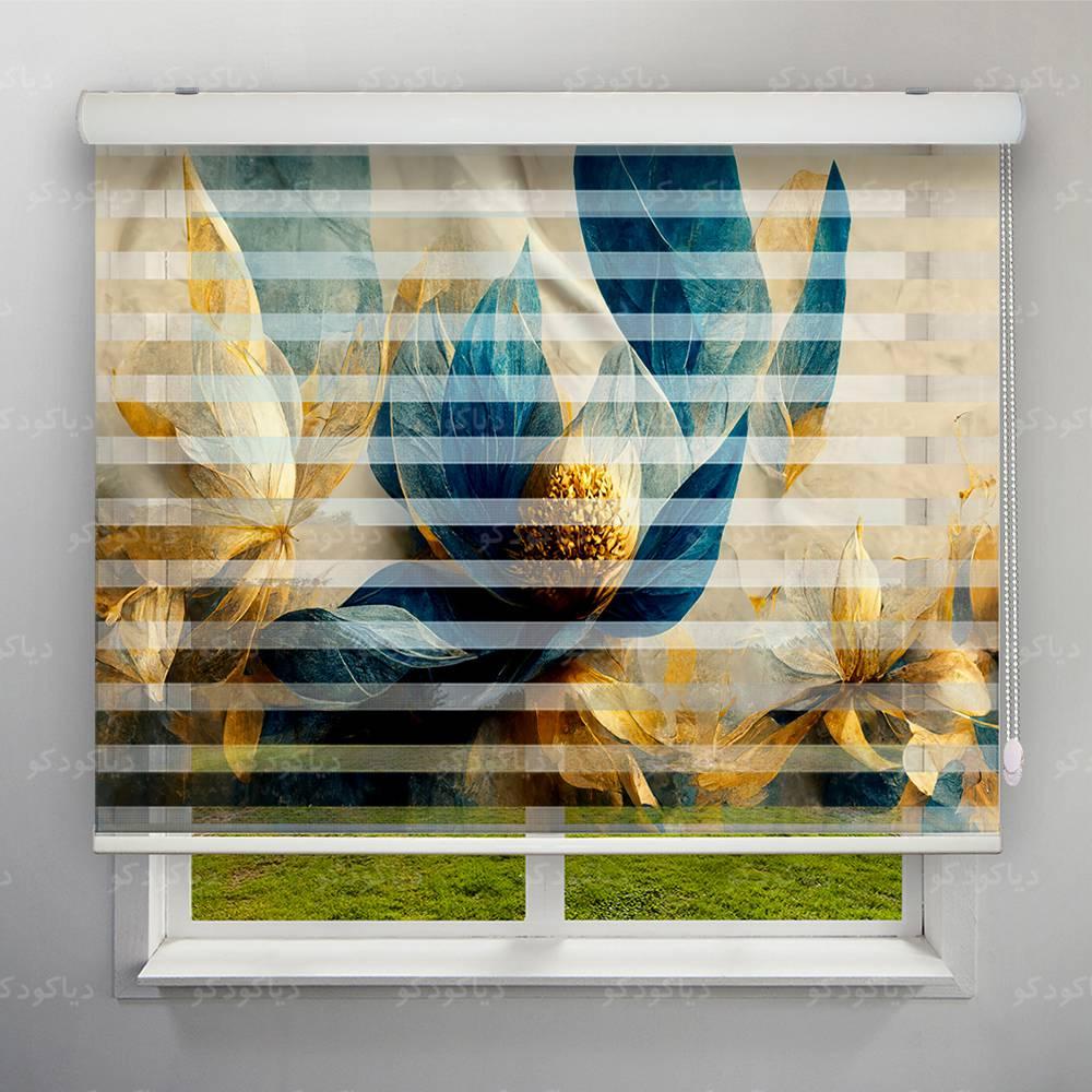 پرده زبرا طرح 4K گل طلایی کد FLW-11 پرده زبرا طرح 4K گل طلایی کد FLW-11